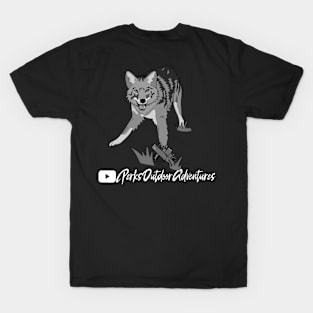 black n white coyote in trap T-Shirt